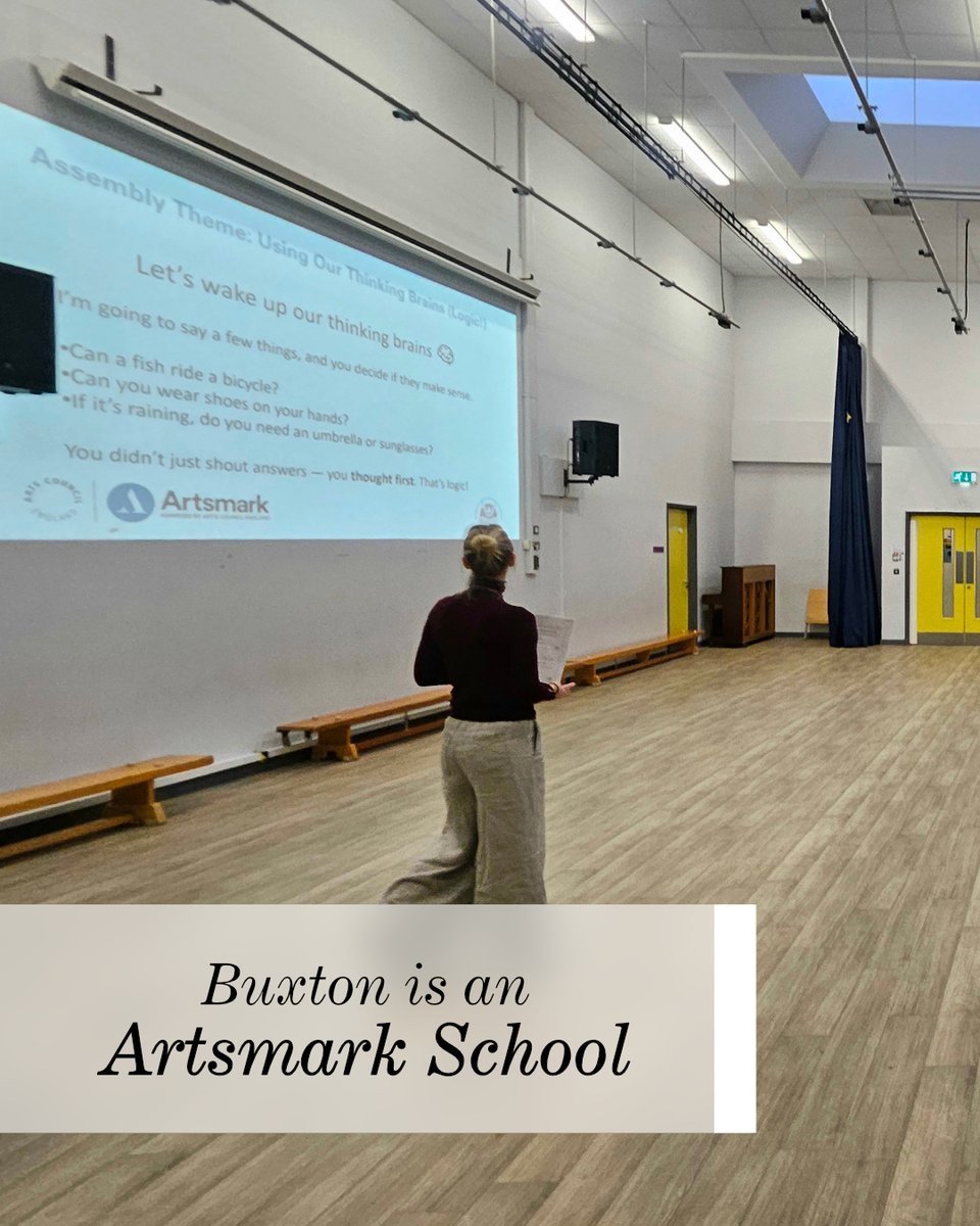 BuxtonSchInfo's tweet photo. This morning’s Primary Assembly kicked off with our thinking brains engaged 🧠✨
Exploring creativity, curiosity and what it means to be an #Artsmark School 🎨

#PrimaryAssembly #CreativeLearning #SchoolLife https://t.co/juryleSewX