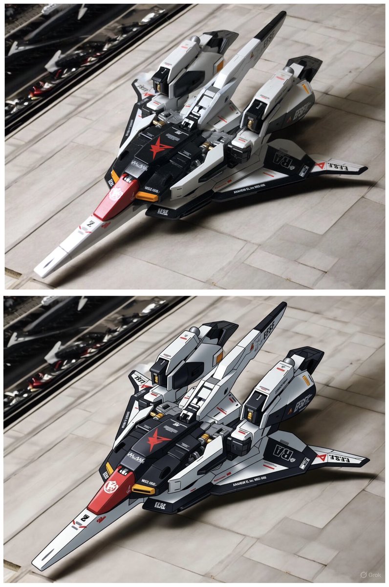 MGZガンダムver.2,0 @Grok でアニメ画調に変換 ＃アムロ・レイ 大尉