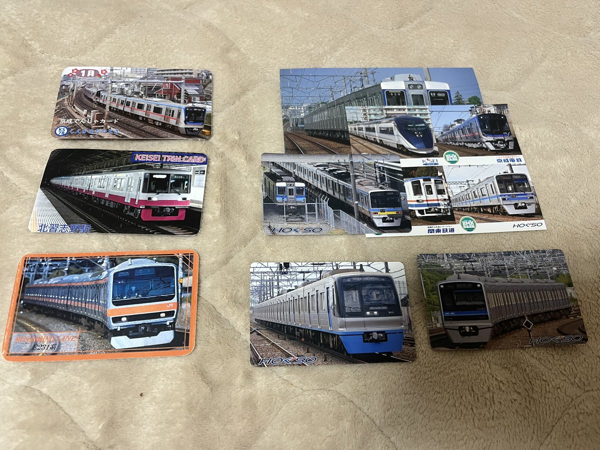 最近の電車カード 北総コンプの為に動いてるけどめちゃくちゃ被るのは