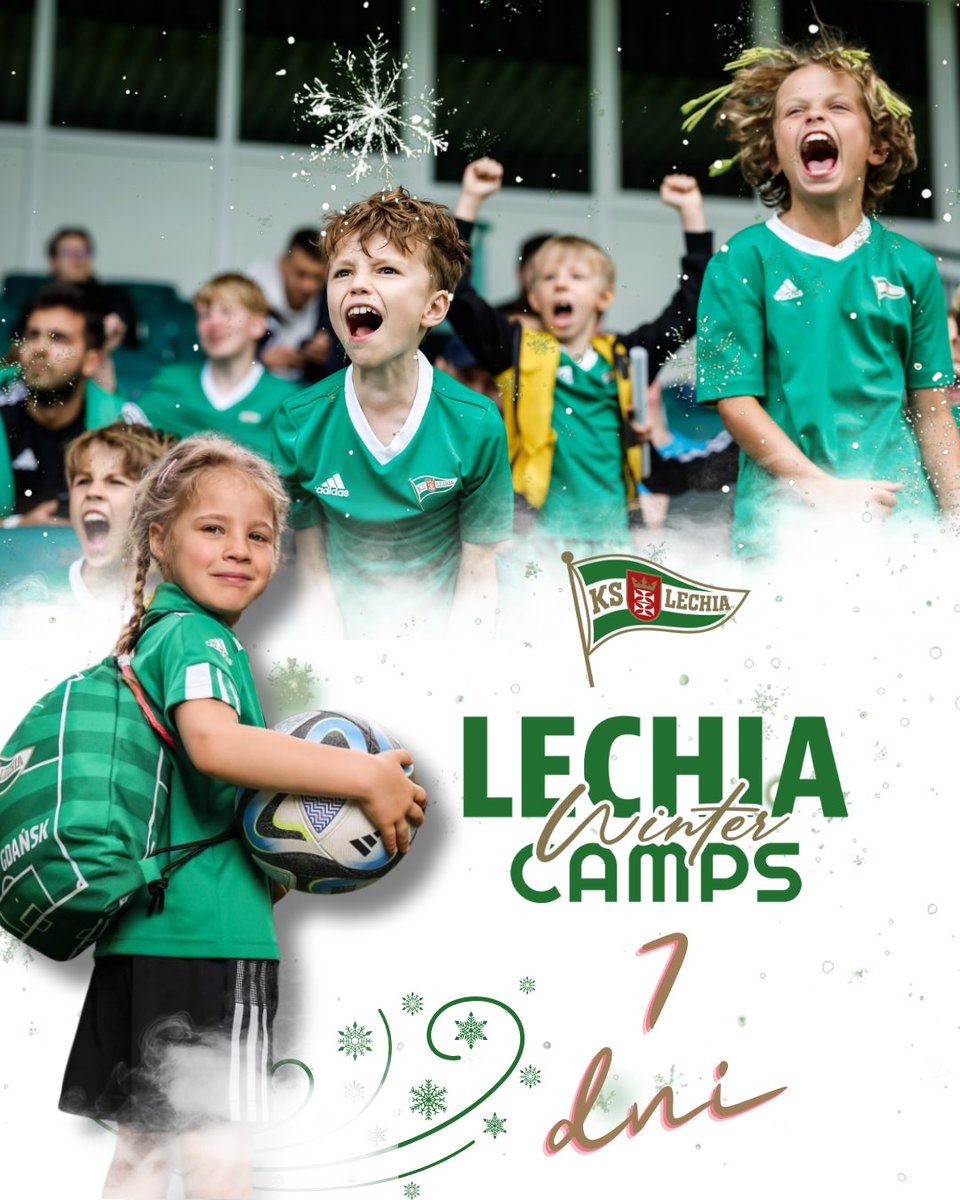 Zostało tylko 7️⃣ dni do startu pierwszego turnusu Lechia Winter Camps! ❄️

Podaruj swojemu dziecku aktywne ferie pełne sportowych emocji, zdrowej rywalizacji i nowych przyjaźni.

👉 Zapisy:
akademia.lechia.pl/lechia-winter-…