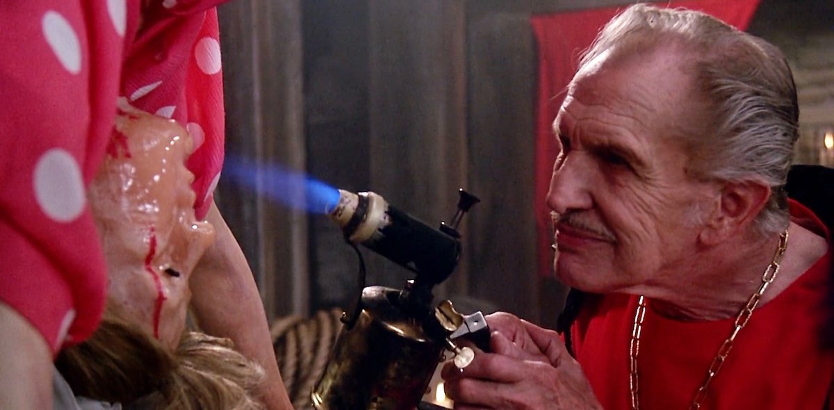 EugWSerra's tweet photo. On March 30, 1984, Bloodbath at the House of Death was released. #BloodbathAtTheHouseOfDeath #KennyEverett #PamelaStephenson #VincentPrice #GarethHunt #RayCameron #CleoRocos #SheilaSteafel #JohnFortune #DonWarrington https://t.co/0VZexbrmlE