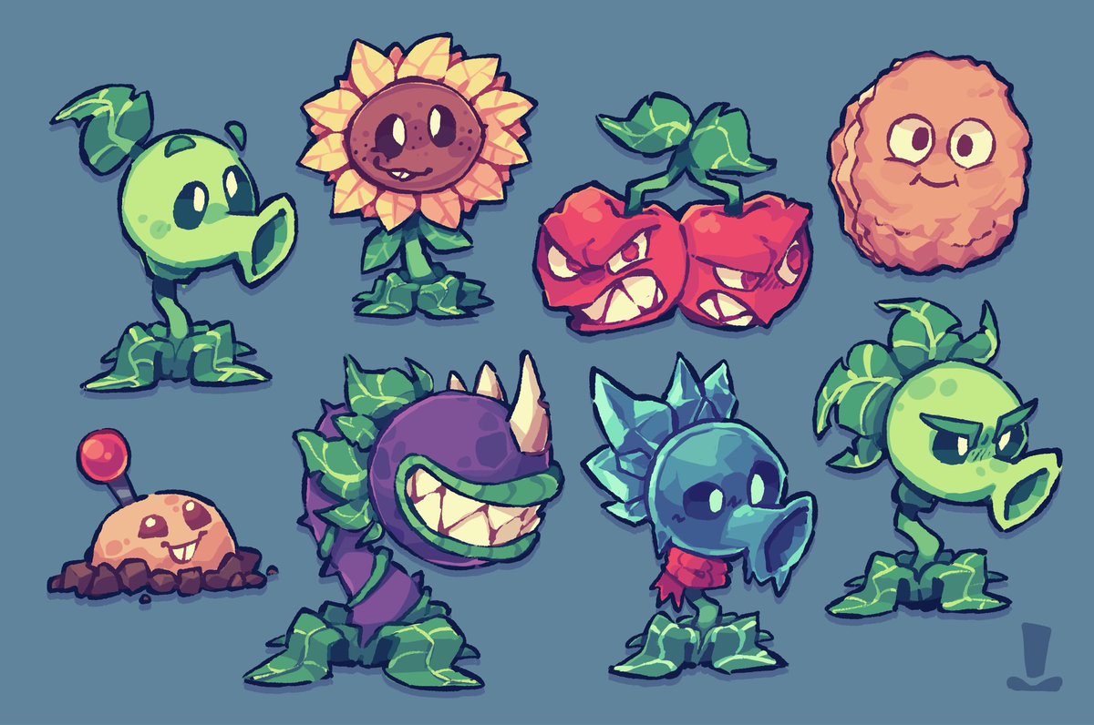 LeafySky22's tweet image. I am still in love with these ones, the pinnacle of my pvz art style