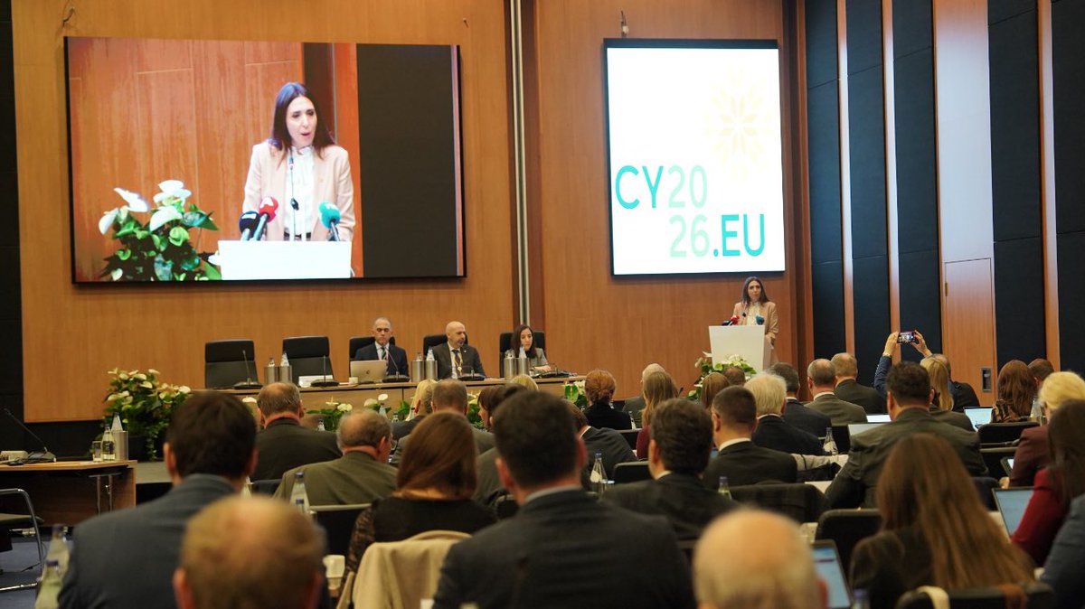 marilena_raouna's tweet photo. Honoured to present our Presidency priorities at the #COSAC meeting in #Lefkosia today, marking the official opening of the parliamentary dimension of #CY2026EU. 🇨🇾🇪🇺
Cyprus begins its Presidency at a defining moment for Europe, determined to work for a more autonomous Union, open to the world, resilient, competitive and firmly grounded in the expectations of citizens.
Europe’s unity is our strength.
Together, EU institutions and national parliaments, as the democratic anchor of our common European home, we turn it into action.
#CY2026EU #TeamCyprus2026