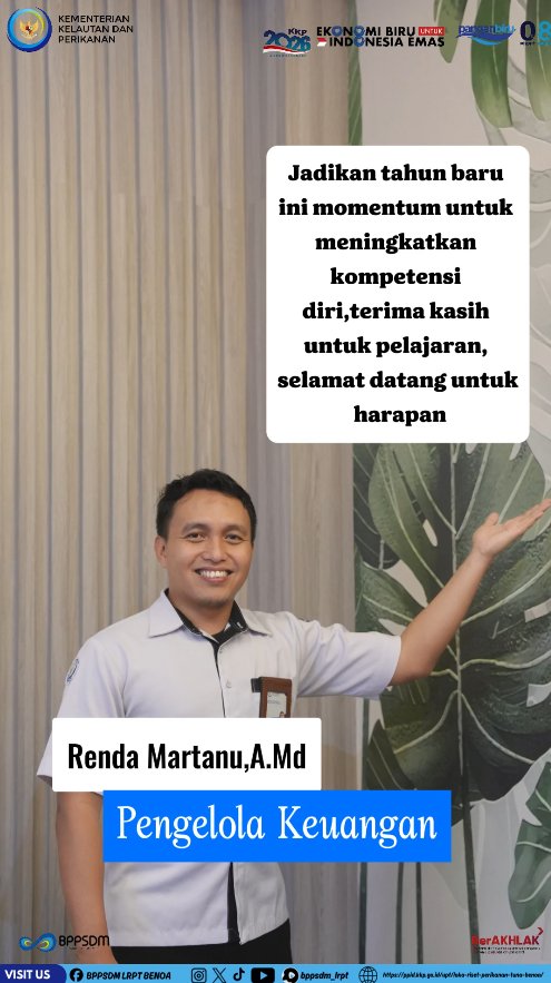 bppsdm_lrpt's tweet image. Halo #SobatBahari🌊
Jadikan tahun baru ini momentum untuk meningkatkan kompetensi diri,terima kasih untuk pelajaran, selamat datang untuk harapan😉

#Semangatsenin dan selamat beraktivitas sobat!!!

@bppsdm_kp

#PanganBiru #2025KKPRiseTogether #EkonomiBiruUntukIndonesiaEmas