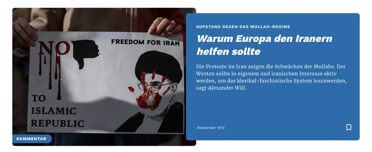 AF_Will's tweet image. Europa sollte seine Appeasement-Politik des Mullah-Regimes im #Iran endlich aufgeben. Mein #NWZ-Kommentar  zum Lesen (Plus)  und zum Anhören (freier Zugang). Links im ersten Kommentar.
