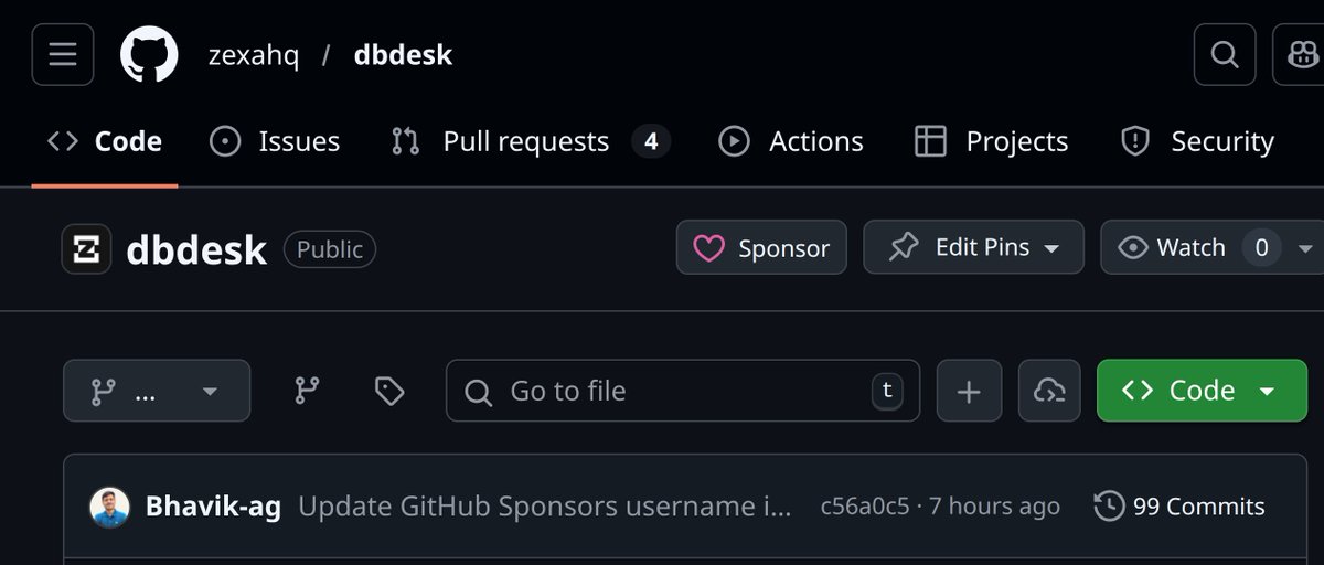 dbdesk's tweet photo. now you can support the development of DBDesk by sponsoring us on Github..less go https://t.co/Wd7QXYOLbx