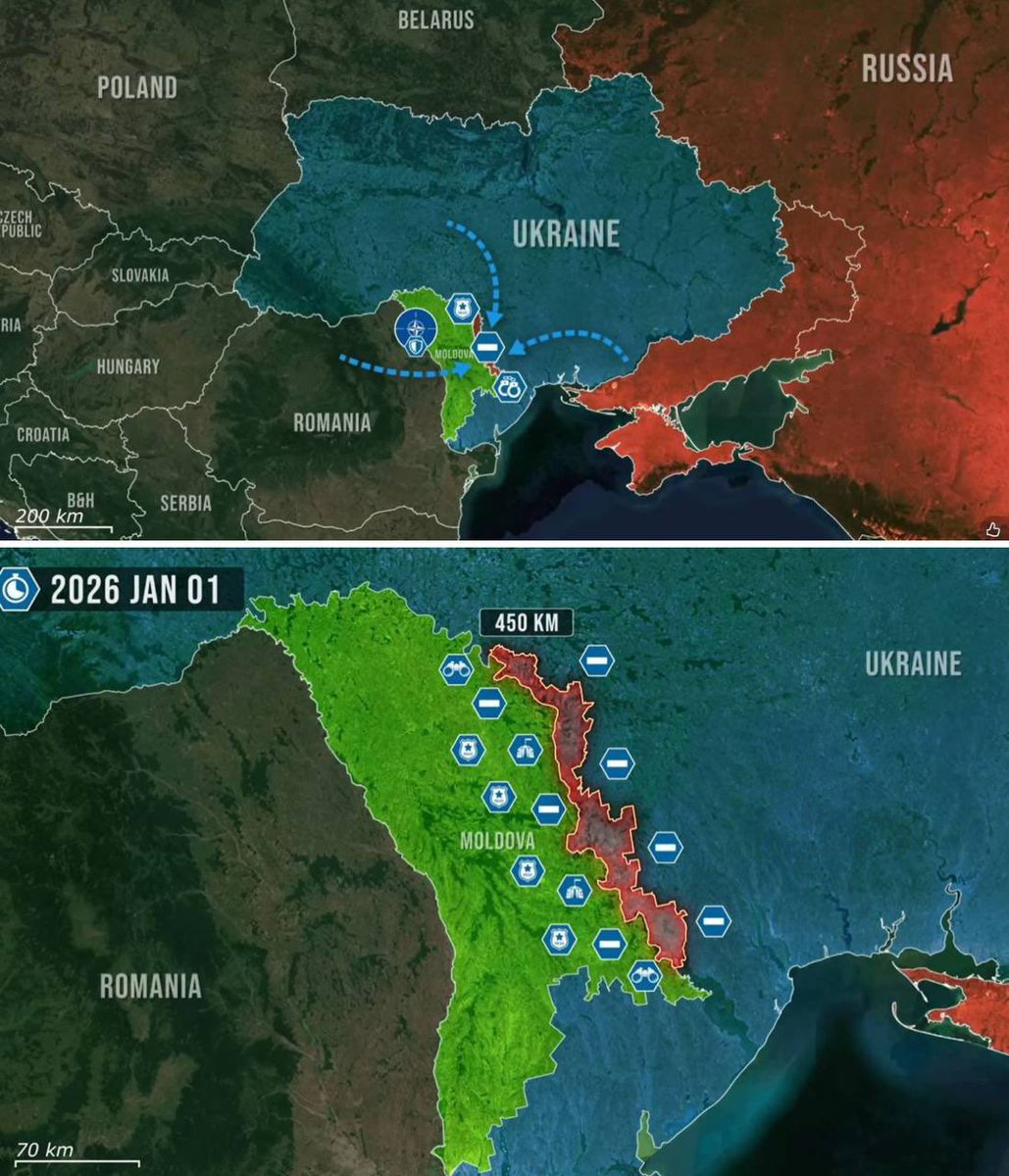 ❗️Transnistria is completely cut off from military supplies – Ukraine and Moldova have closed all routes, leaving ~1,500 Russian soldiers without fuel, weapons and resources, - EP

Both countries have closed all checkpoints with Transnistria and are conducting strict control of