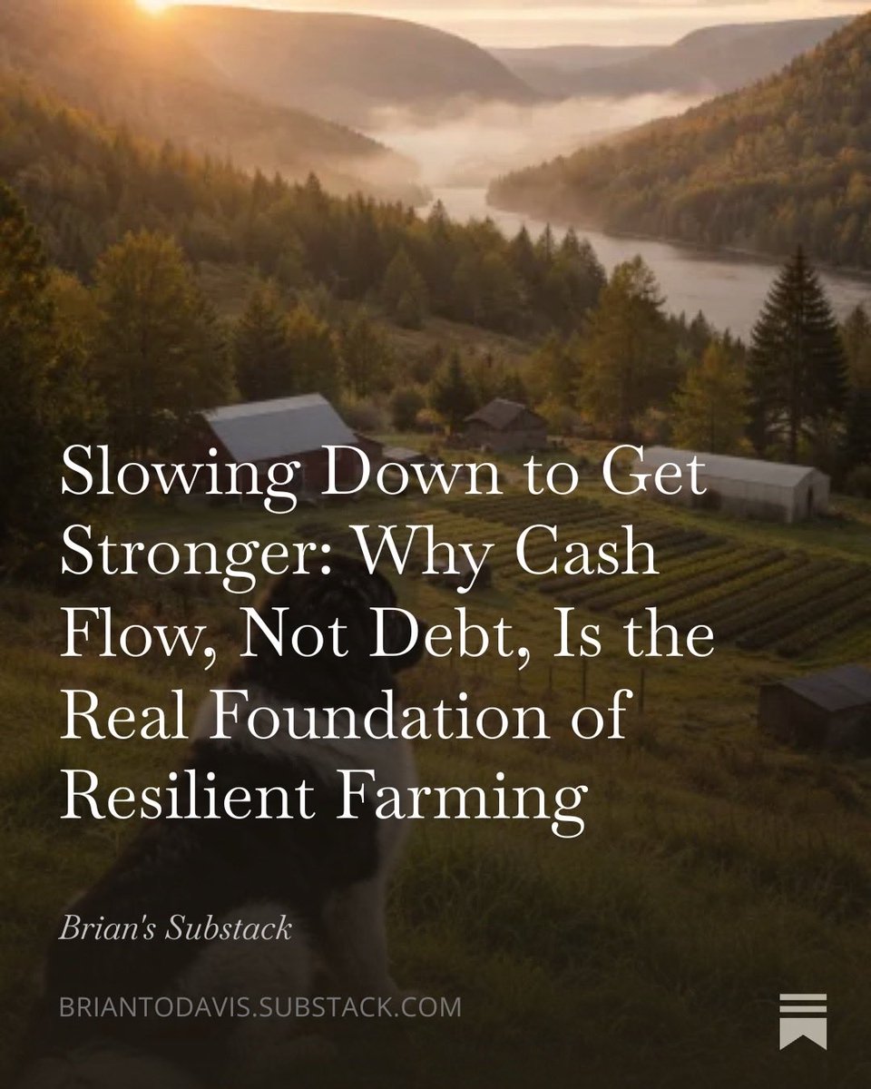 GrowThings's tweet image. Debt isn’t resilience.
Cash flow is.

Farming doesn’t run on one-year cycles, and debt shouldn’t be the default growth strategy. A short piece on patience, right-sizing, and building farms that can actually endure.

#Agriculture #Farming #FarmLife #Resilience #RuralEconomy…