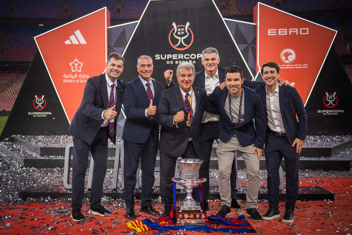 BoKrkic's tweet photo. Supercampions! Segona Supercopa d’Espanya consecutiva gràcies a la feina, el compromís i el talent de tot l’equip. Visca el Barça! 💙❤️ https://t.co/hWKIbVwypW
