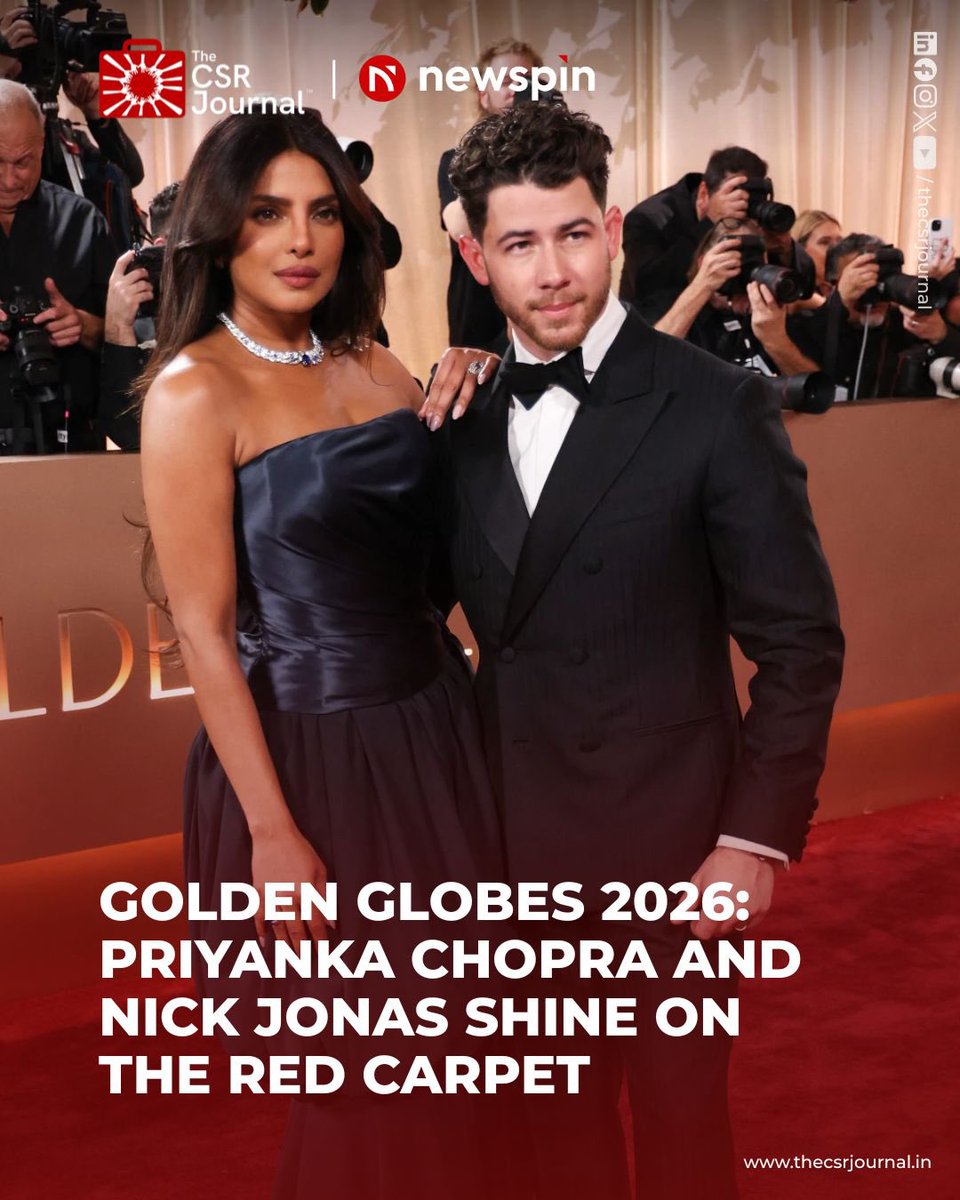 Turning heads and setting red-carpet goals, Priyanka Chopra Jonas and Nick  Jonas brought star power and elegance to the Golden Globes 2026. The global  icon and the pop sensation dazzled with their