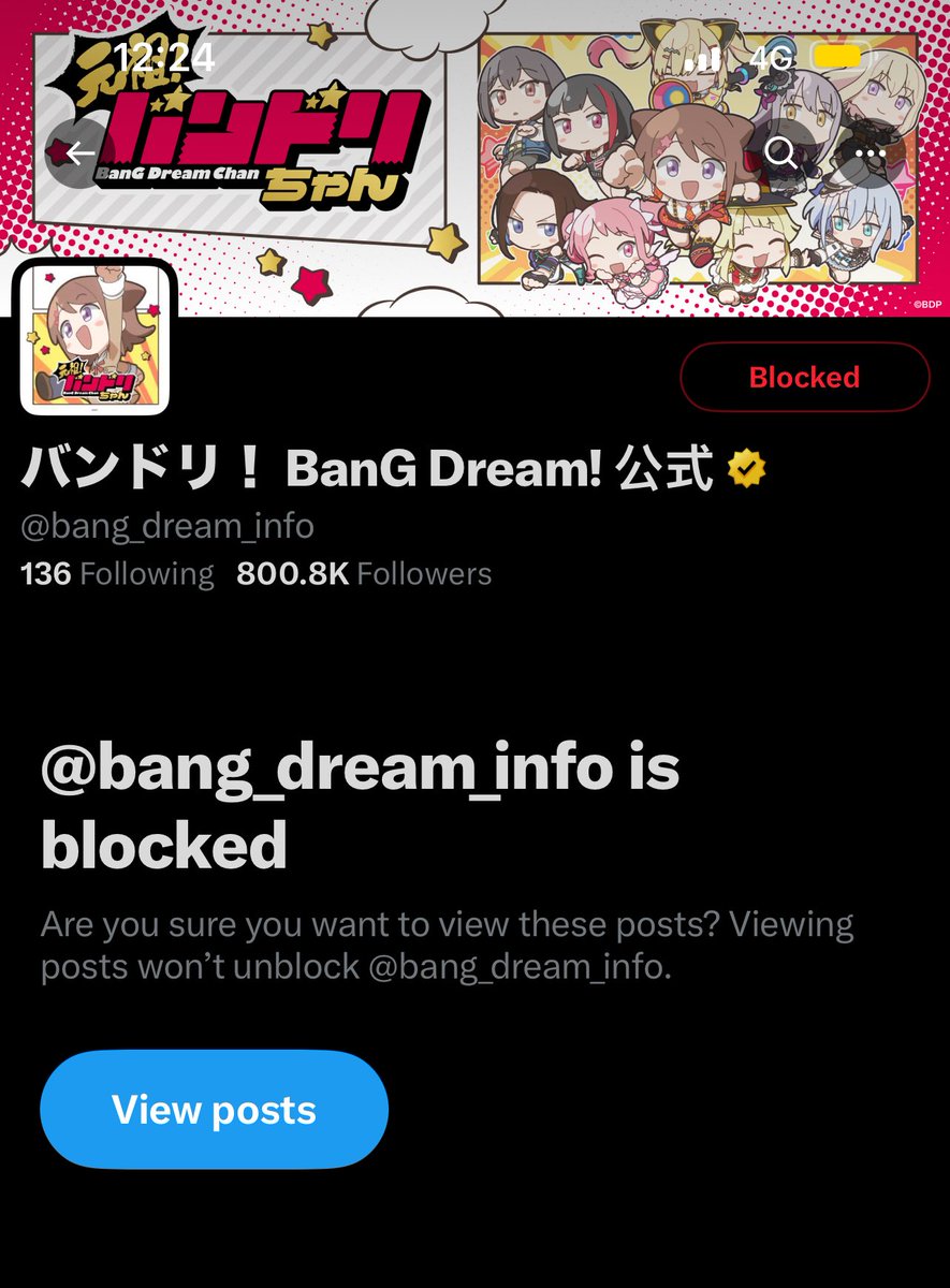 LLgamewhen's tweet photo. bandori got a new game before lovelive so i blocked them https://t.co/12Bdcpp9lS