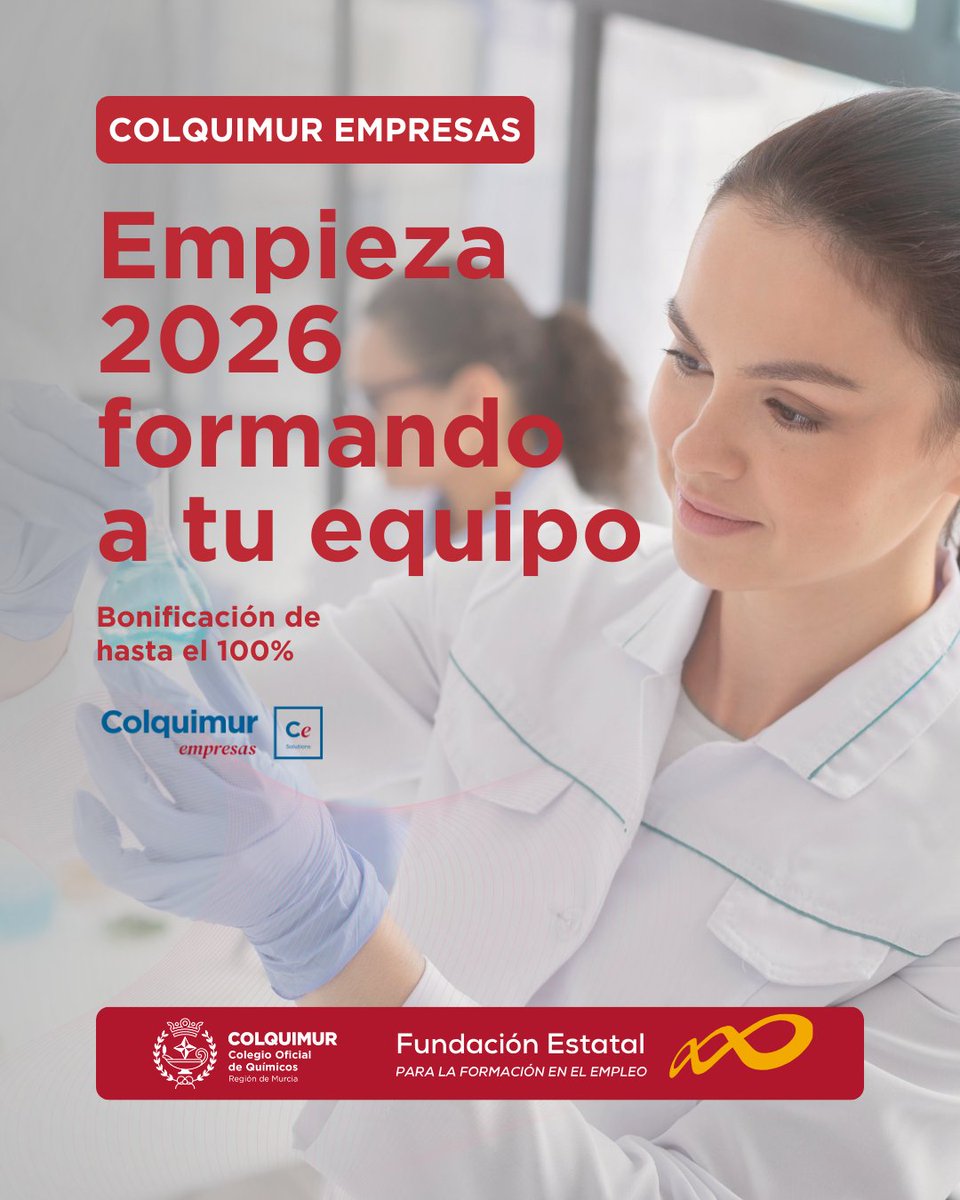 Forma a tu equipo a principios de año para asegurarte que 2026 es un año de crecimiento e innovación en tu empresa. 📈
📲 Contacta con nosotros y te asesoramos de forma gratuita.
colquimur.org/empresas/forma…