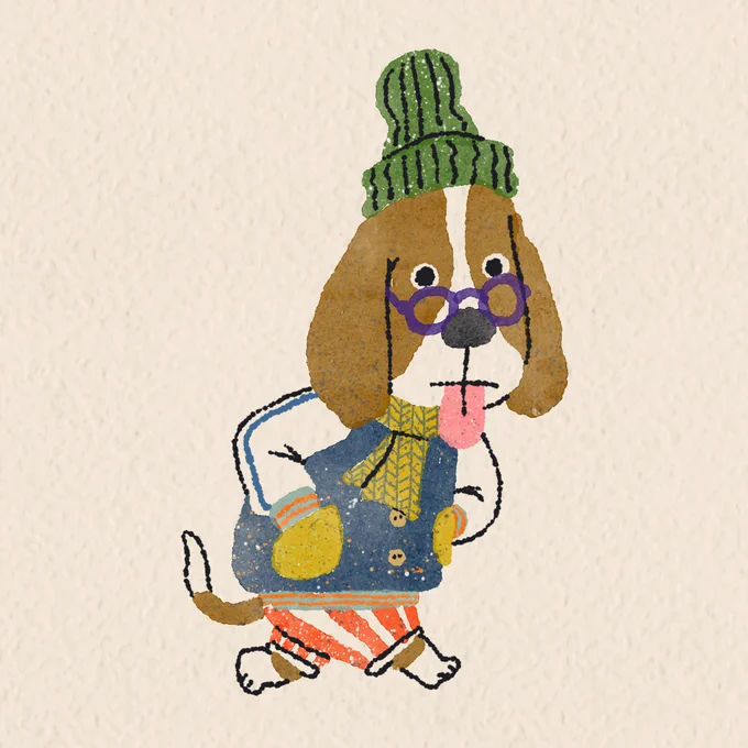 #犬シリーズ リクエストを聞いて描いてるうちに以前は苦手と思っていた犬と猫も少し描けるようになってきた