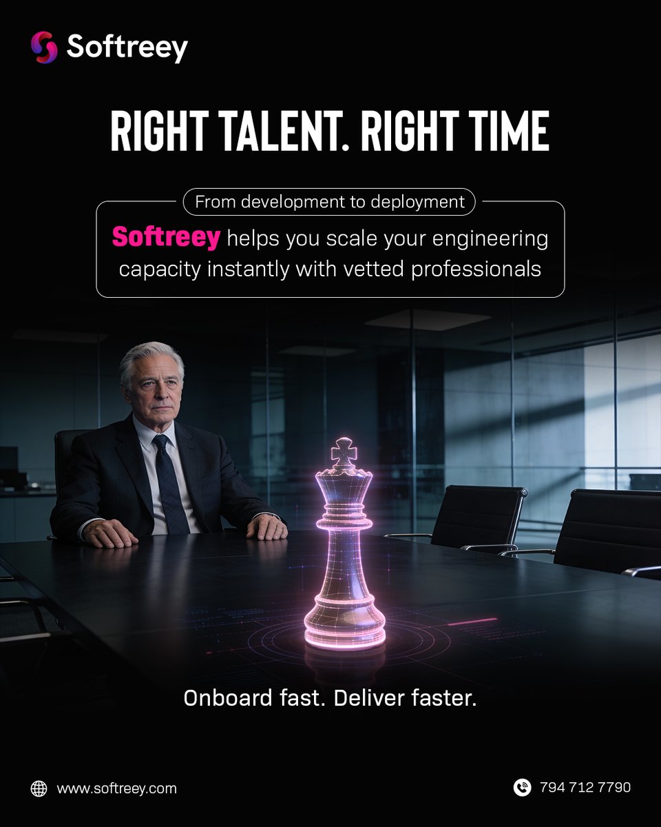 SofTreey's tweet photo. Softreey connects you with vetted engineers who integrate seamlessly from day one, so your projects move faster without the long-term overhead.
Onboard fast. Deliver faster.

#Softreey #StaffAugmentation #RightTalent #ScaleYourTeam #TechTalent #EngineeringTeams #HireSmart https://t.co/ZakWlaiTMI