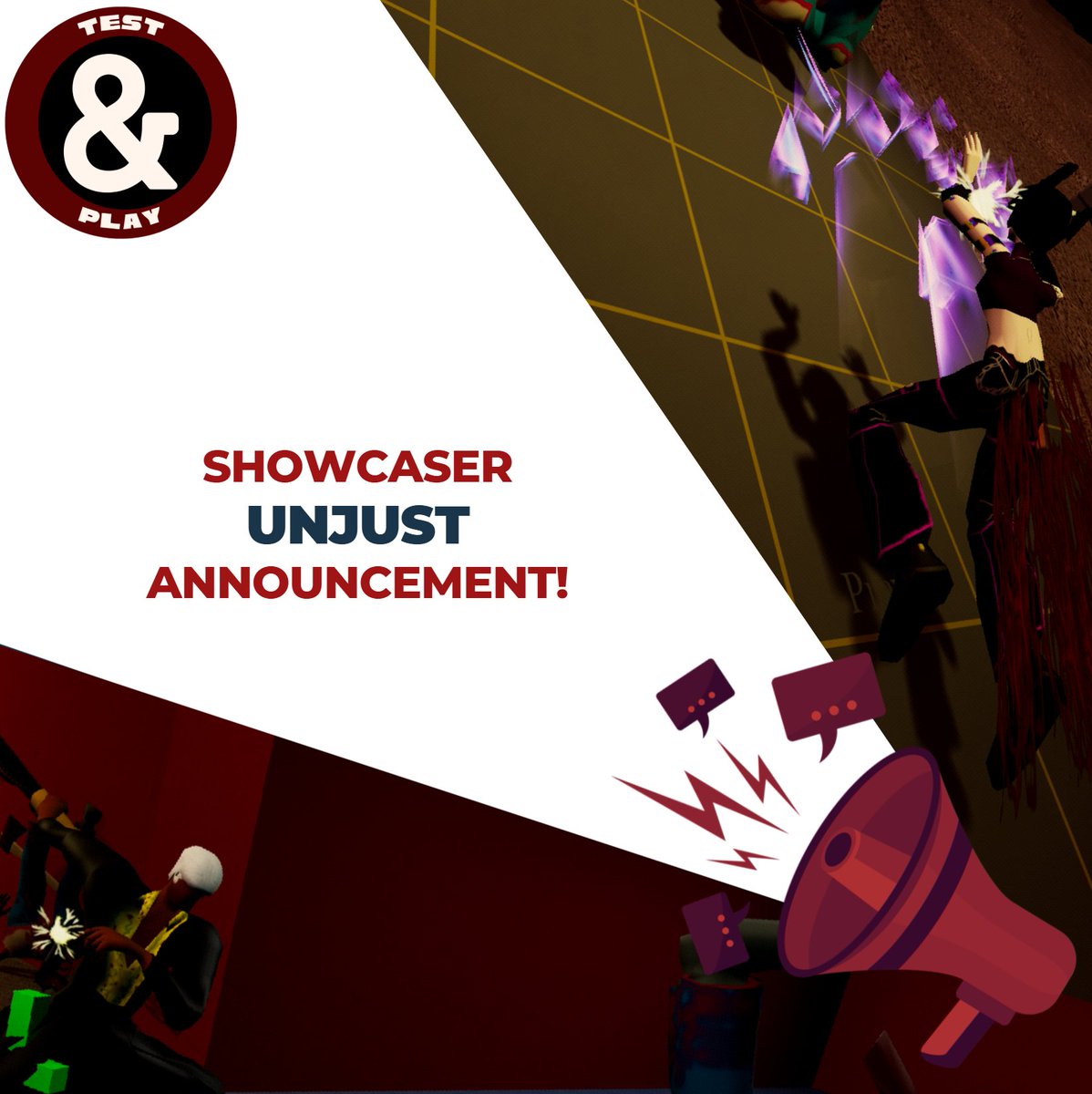 Test &amp; Play Showcaser: 
Unjust! 

Unjust is in its very early stages of playtesting; they have been at Test &amp; Play before, and now is your chance to get them feedback and help out on the 24th of January 🎮