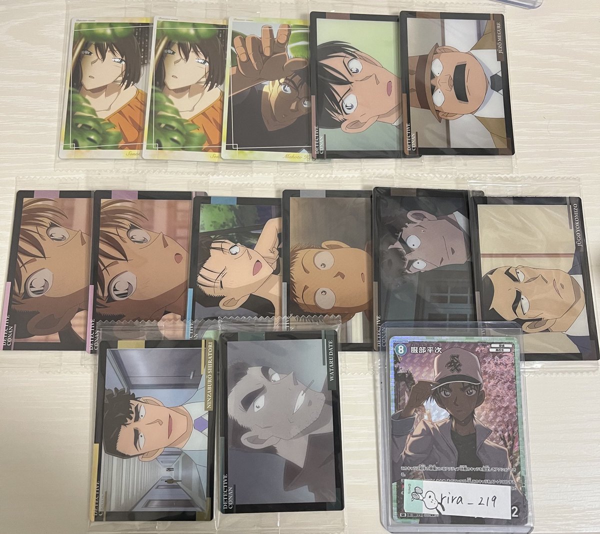 rira__219's tweet photo. 【交換・譲渡】名探偵コナン イタジャガ カード

譲: 画像参照

求:同異種 平次 新一 コナン 高明 or90円＋送料

大阪手渡し、郵送可能。
お気軽にお声掛けください。 https://t.co/CT4URWdsxY