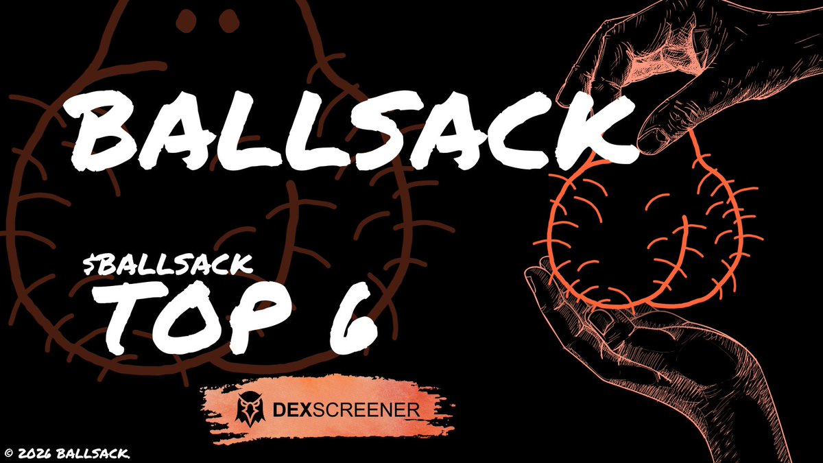 ballsack_site's tweet photo. Rising quickly. $Ballsack just secured the #6 spot on Dexscreener and is drawing attention
https://t.co/BaR5cGSsG8 https://t.co/gSjsjHtupv