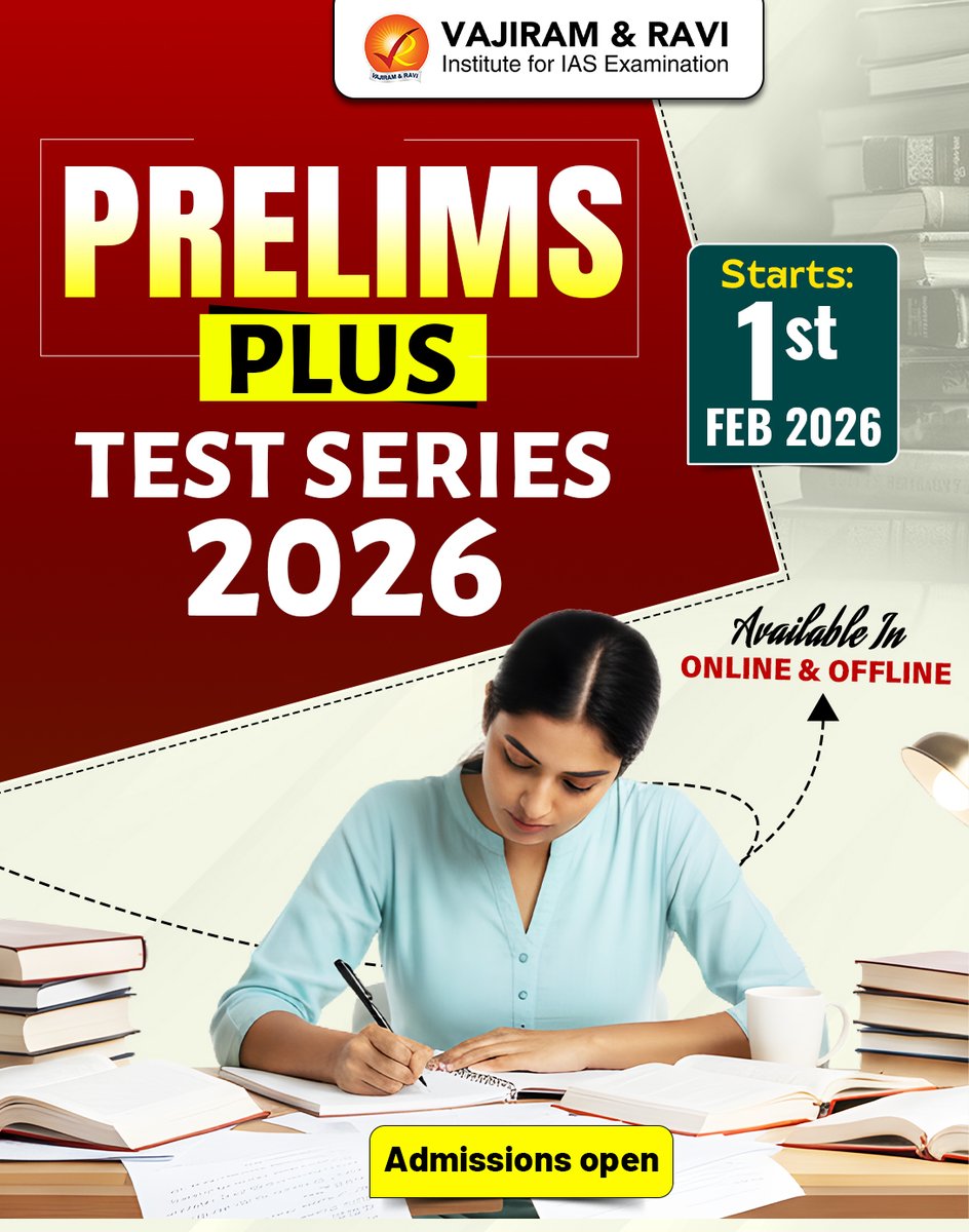 VajiramRavi's tweet photo. Cracking UPSC Prelims 2026 demands more than just coverage—it needs precision, practice, and performance analysis. 
#UPSCPrelims2026 #PrelimsTestSeries #VajiramAndRavi #UPSCPreparation #IASExam #GSPrelims #UPSCMockTests #TestSeries2026 #UPSCOnline #UPSCOffline #IASAspirants https://t.co/vJJWz1kgFN