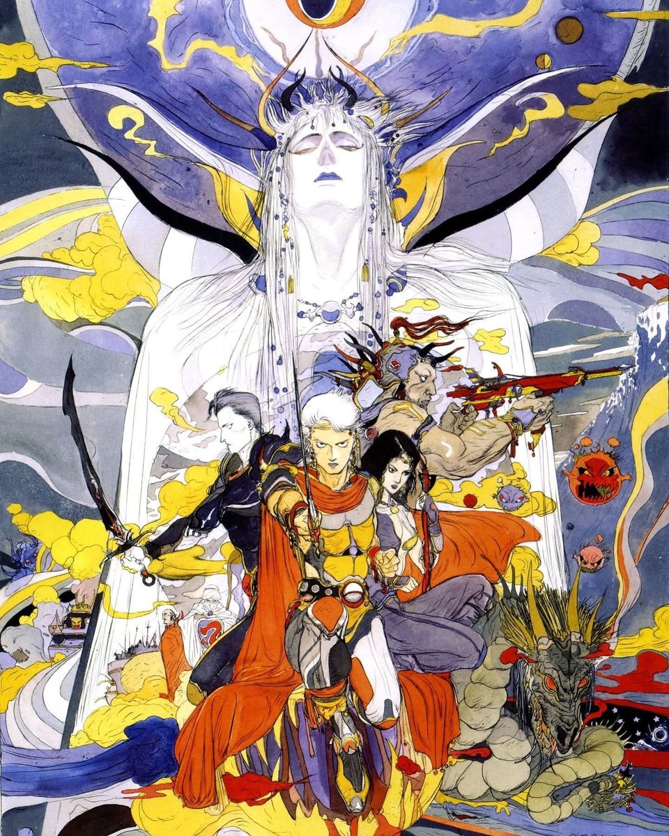 Final Fantasy II (1988) by Yoshitaka Amano.