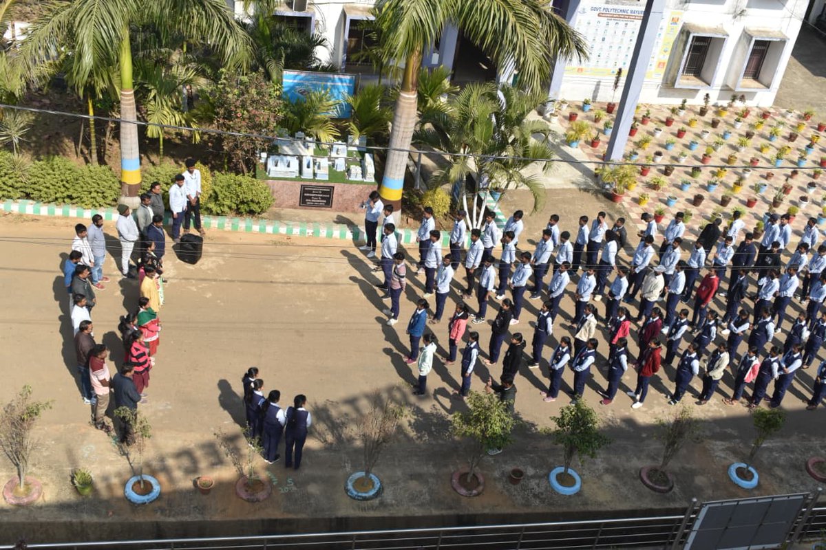 GP_Mayurbhanj's tweet photo. On the occasion of National Youth Day, GPM Family celebrated and participated in the 150 years of Vande Mataram campaign, an initiative by the Ministry of Culture on 12th January 2026 at GP Mayurbhanj Campus. https://t.co/45oHOgXZ5O