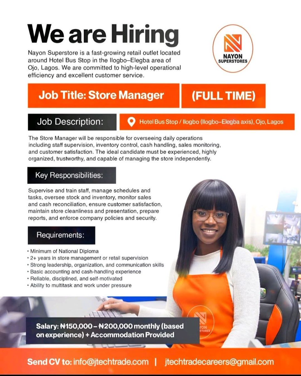 This job comes with free accommodation in Lagos!

Apply 👇