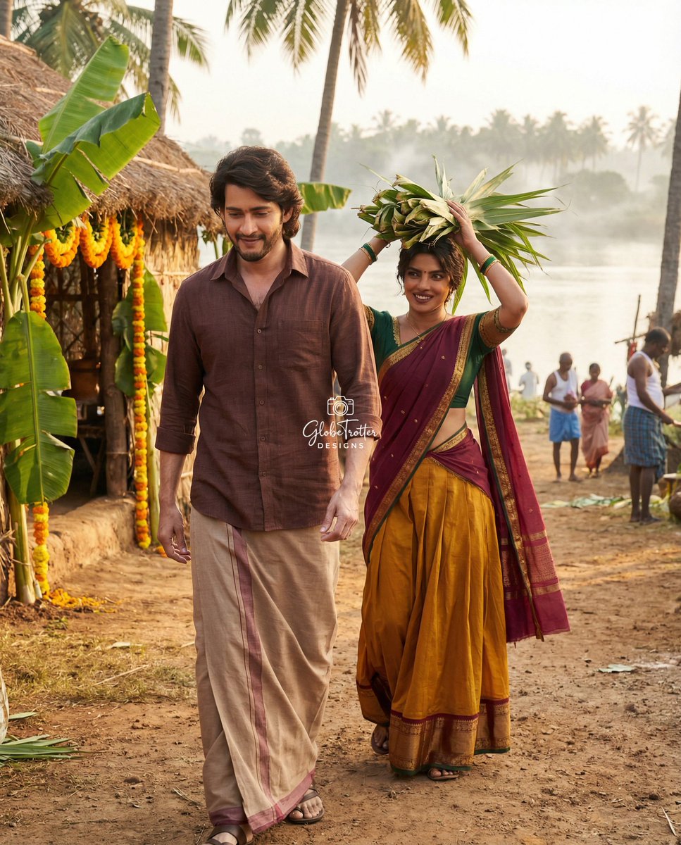 Rudhra &amp; Mandakini wish you a joyful Sankranthi filled with prosperity and sweet moments like golden sunshine. ❤️🥰
May your life be as colorful as the festivities and as sweet as Pongal! 🌾✨

<a href="/urstrulyMahesh/">Mahesh Babu</a> 🦁💥🔥
 #Varanasi #VaranasiToTheWorld #GlobeTrotter #Sankranthi2026