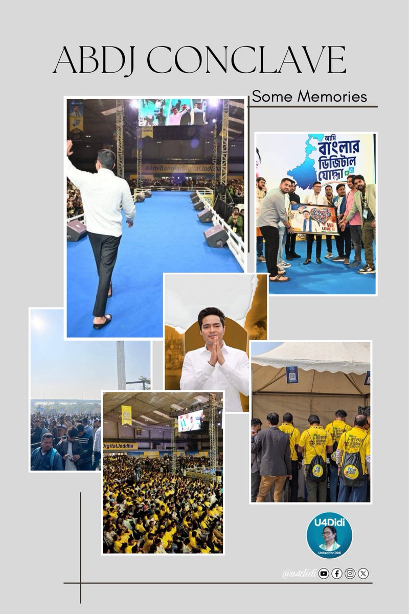 U4didi's tweet photo. Ami Banglar Digital Joddha Conclave এর কিছু গুরুত্বপূর্ণ মুহুর্ত।।
জয় বাংলা।
#AmiBanglarDigitalJoddha #u4didi #ABDJConclave #AbarJitbeBangla #AbhishekBanerjee #MamataBanerjee https://t.co/2KAoBxC6V2