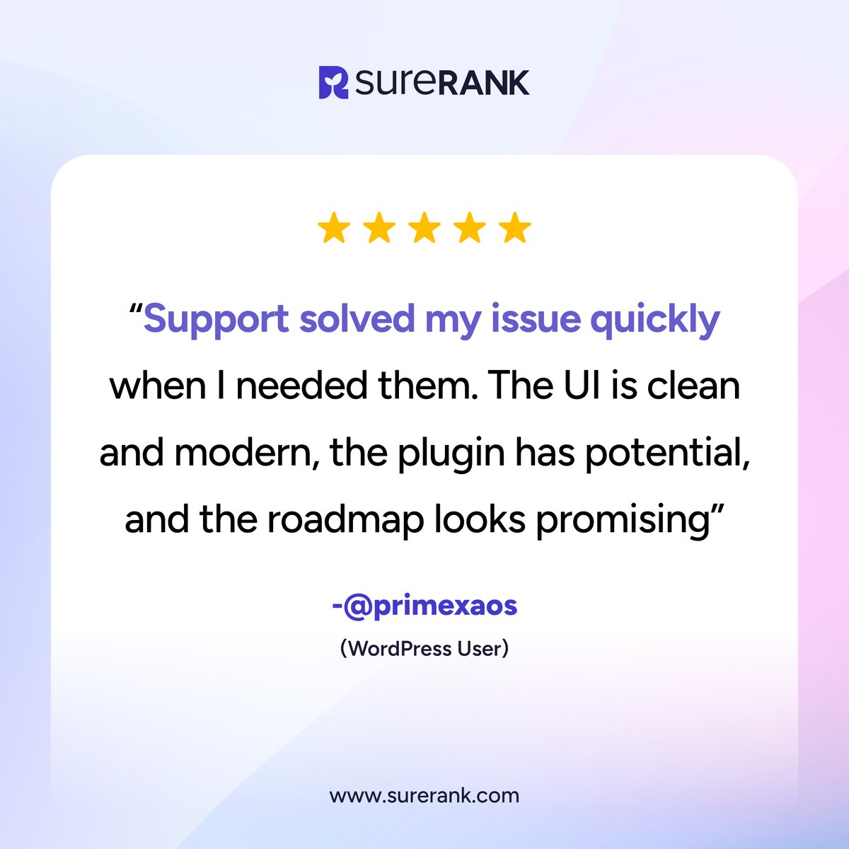 SureRank tweet media