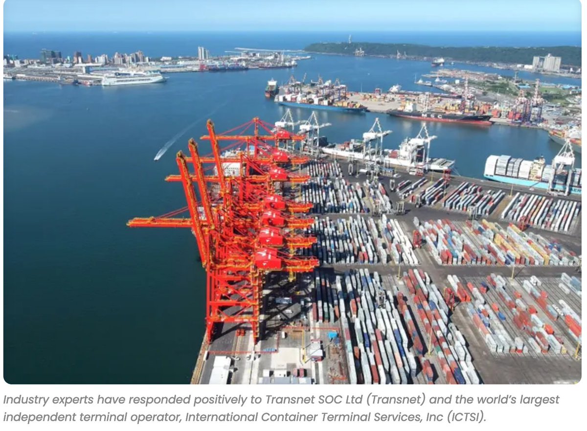 Private-sector partnership to transform Durban’s busiest container terminal: experts...
iol.co.za/business-repor…
#Privatesector #containerterminal #PortOfDurban #ContainerHandling #investment