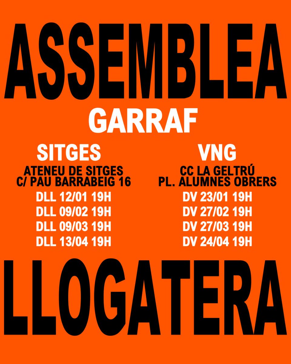 Sindicat de Llogateres Garraf tweet media