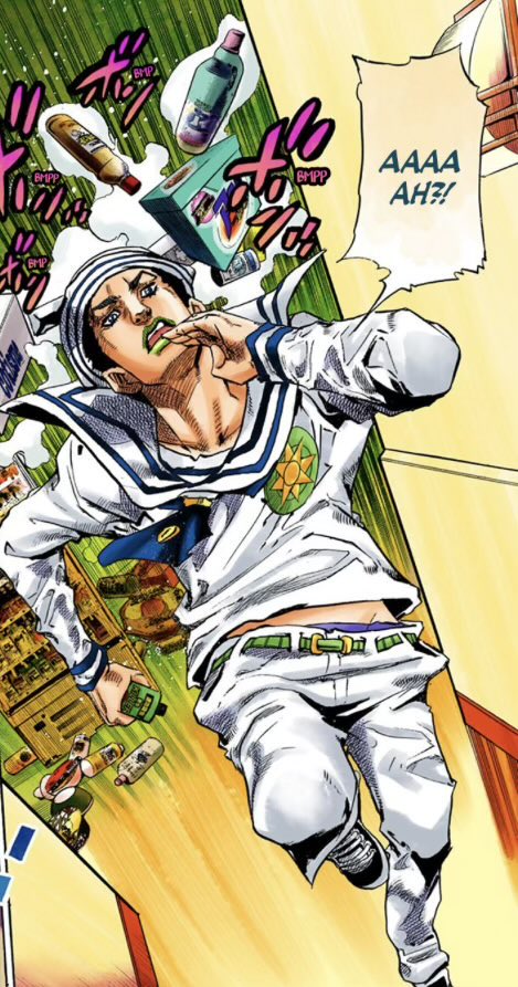 MohJoestar's tweet image. part 8 is Araki at his weirdest and that’s exactly why i love it