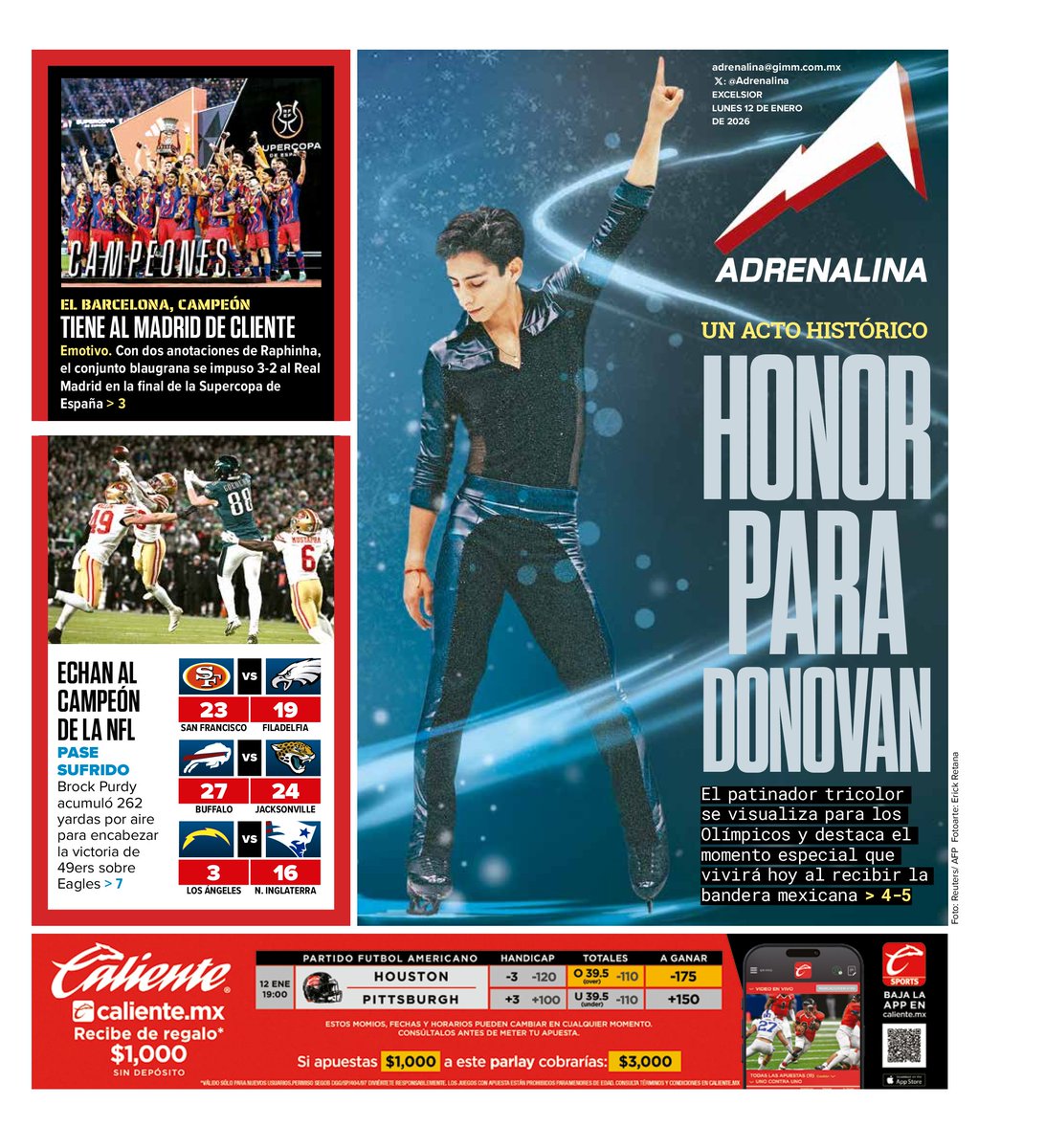 El mundo de los deportes lo encontrarás en nuestra portada de #Adrenalina ⚽🏀🏈⚾ 

excelsior.com.mx/adrenalina