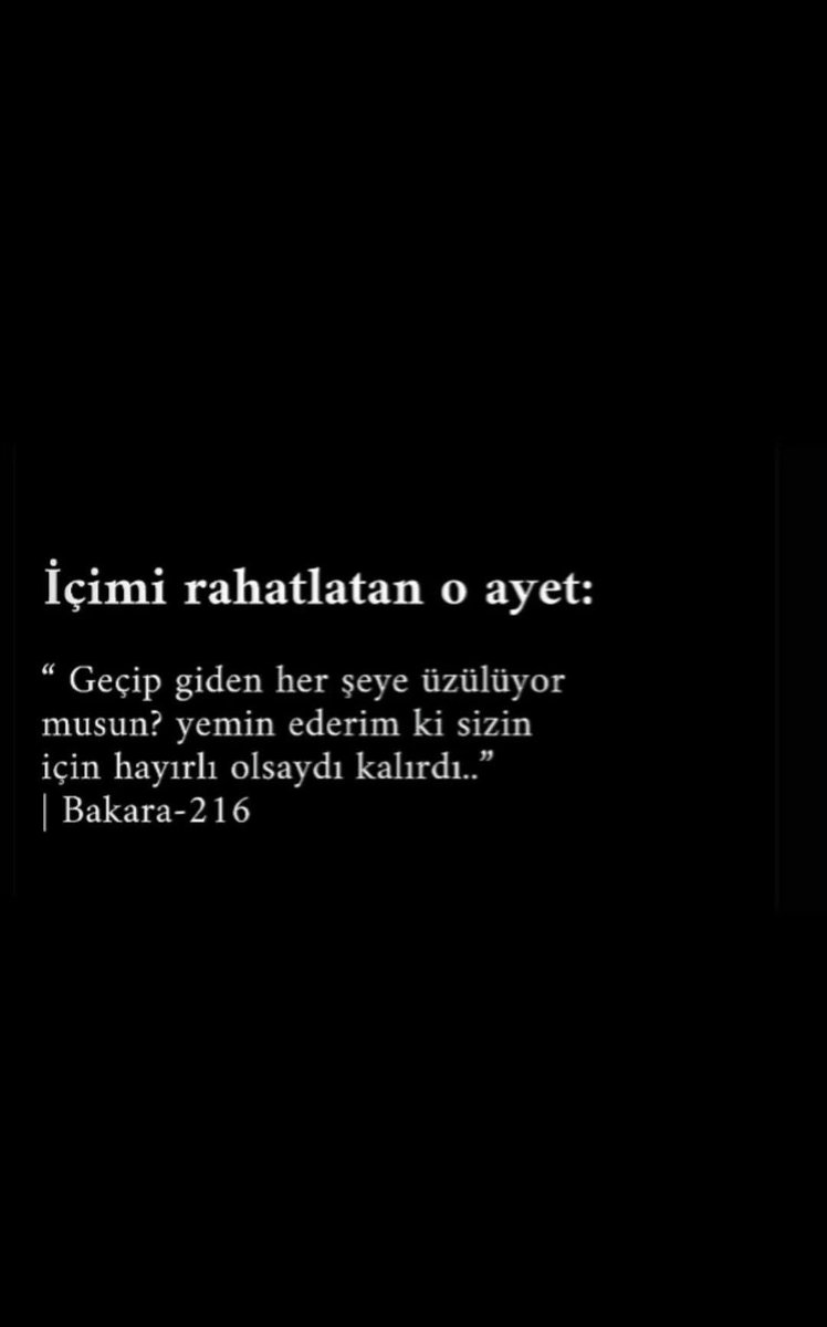 İçimi rahatlatan o ayet