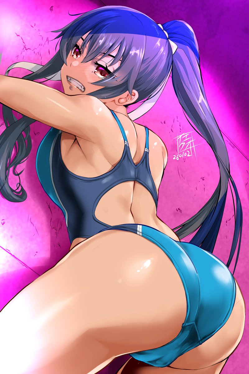 画像も無しにツイーヨかと言われるのもアレなので年末のスケブを清書した競水矢矧をどうぞ。リプ欄はエロ差分 