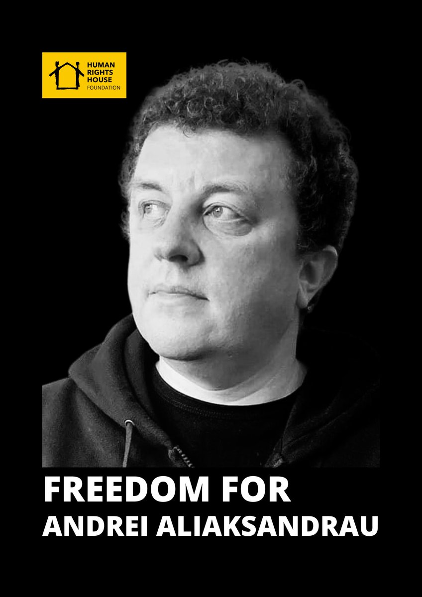 HRHFoundation's tweet photo. Today marks five years behind bars for Belarusian #humanrights defender Andrei Aliaksandrau. We continue to call for his release and for the release of all political prisoners in the country. https://t.co/YQMmUmWYv0
