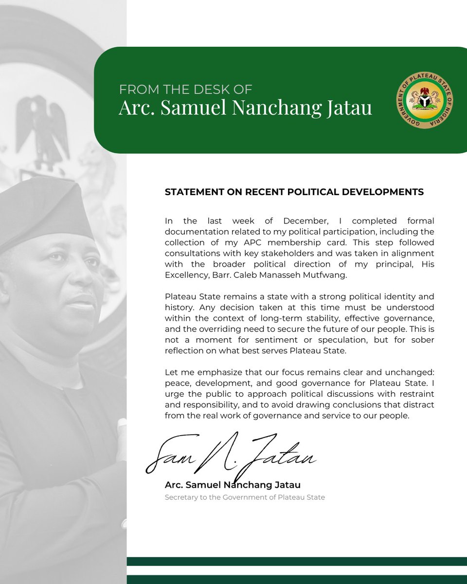 Arc. Samuel Nanchang Jatau tweet media