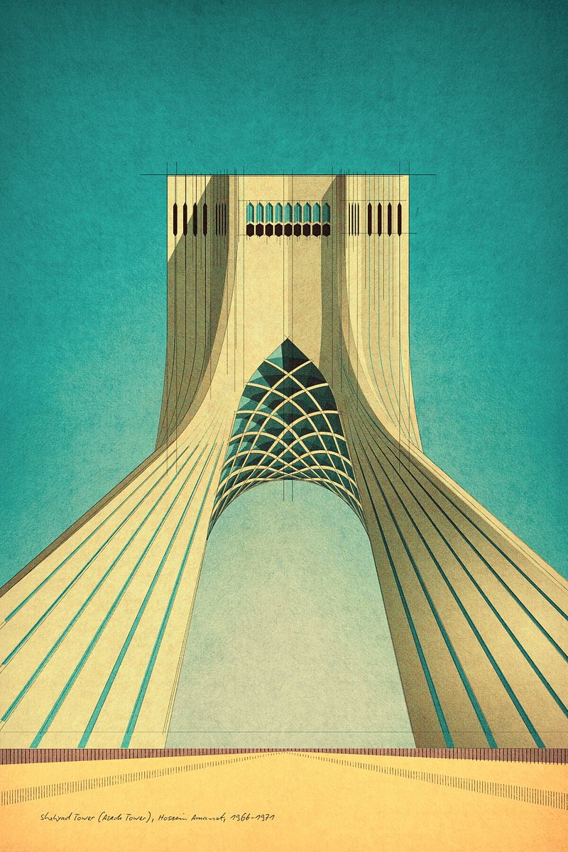 Shahyad Tower (Azadi Tower), Hossein Amanat, 1966-1971, Teheran