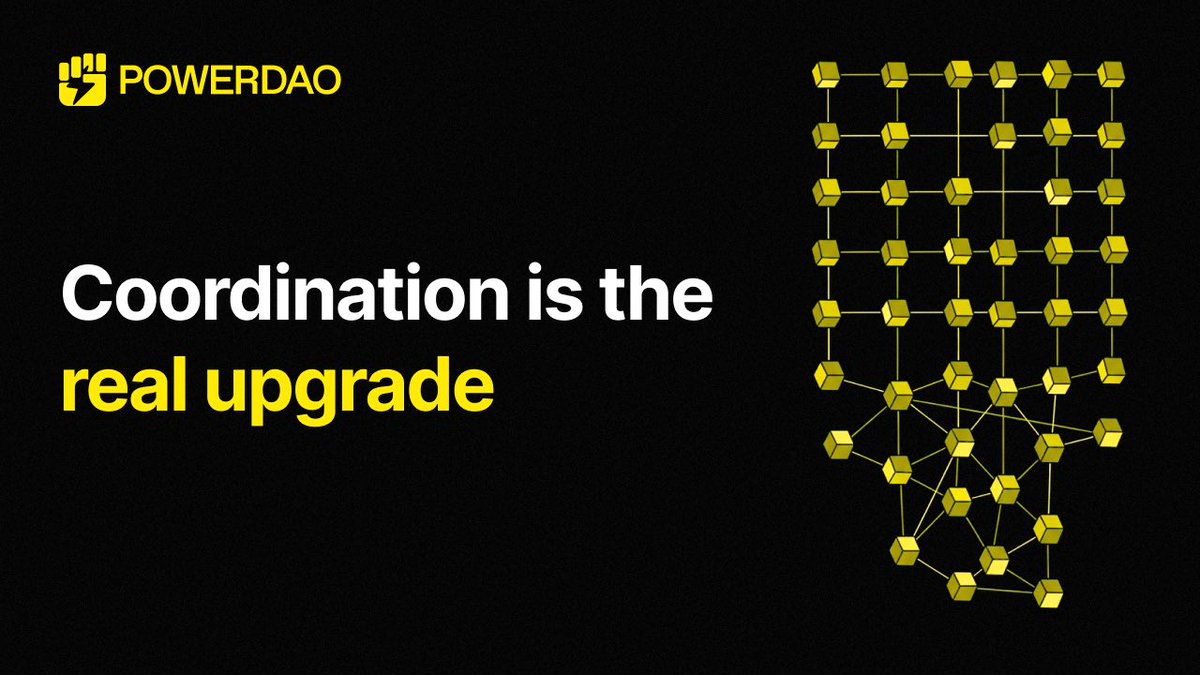 PWRDAO's tweet image. 2026 won’t reward louder communities.

It will reward better coordination.

DAOs aren’t evolving to move faster, they’re evolving to move together.