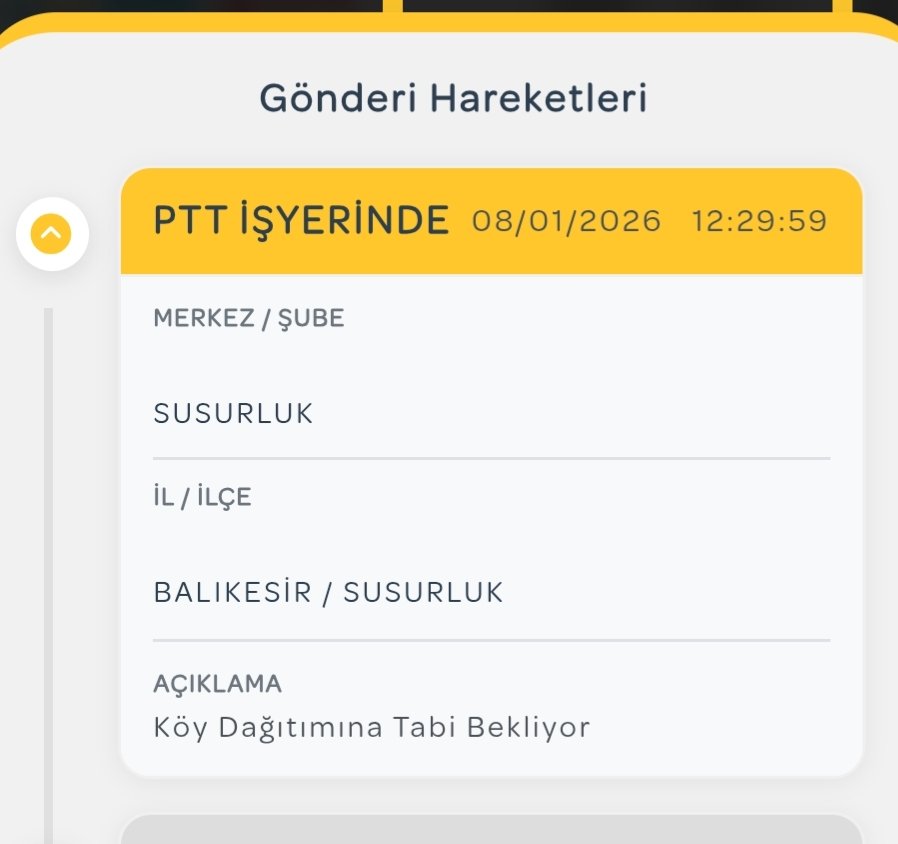 Her gün kargo olan bir yere  4 gündür yollamıyor oluşunuzun nedeni nedir? <a href="/PTTKurumsal/">PTT AŞ</a>