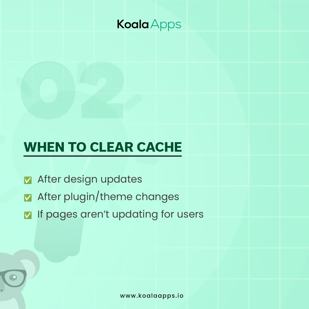 koalaapps_io's tweet image. Seeing old content after an update? 🙄 That’s cache.
Learn the quick steps to clear it so your changes go live instantly. 

👇 Don’t let outdated cache slow you down.

#WordPressTips #WebsiteSpeed #ClearCache #WebDev #SEO #SitePerformance
