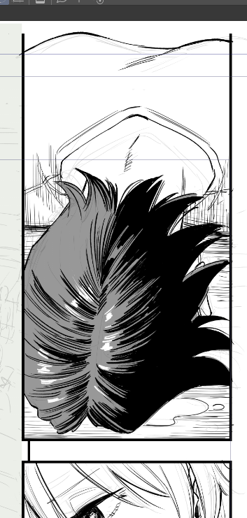 若干…平成を感じる髪ベタ 