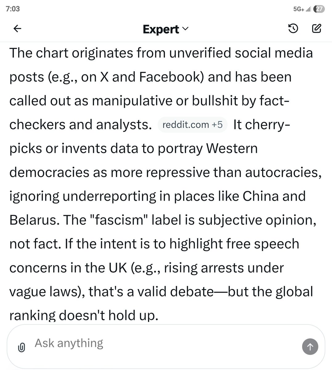 GenoVeno73's tweet photo. @BasilTheGreat This is what lying, propaganda, gaslighting, and mis/disinformation looks like.

Even Grok proves just how full of shit @BasilTheGreat truly.

👇👇👇👇 https://t.co/u4XqwPPwUc