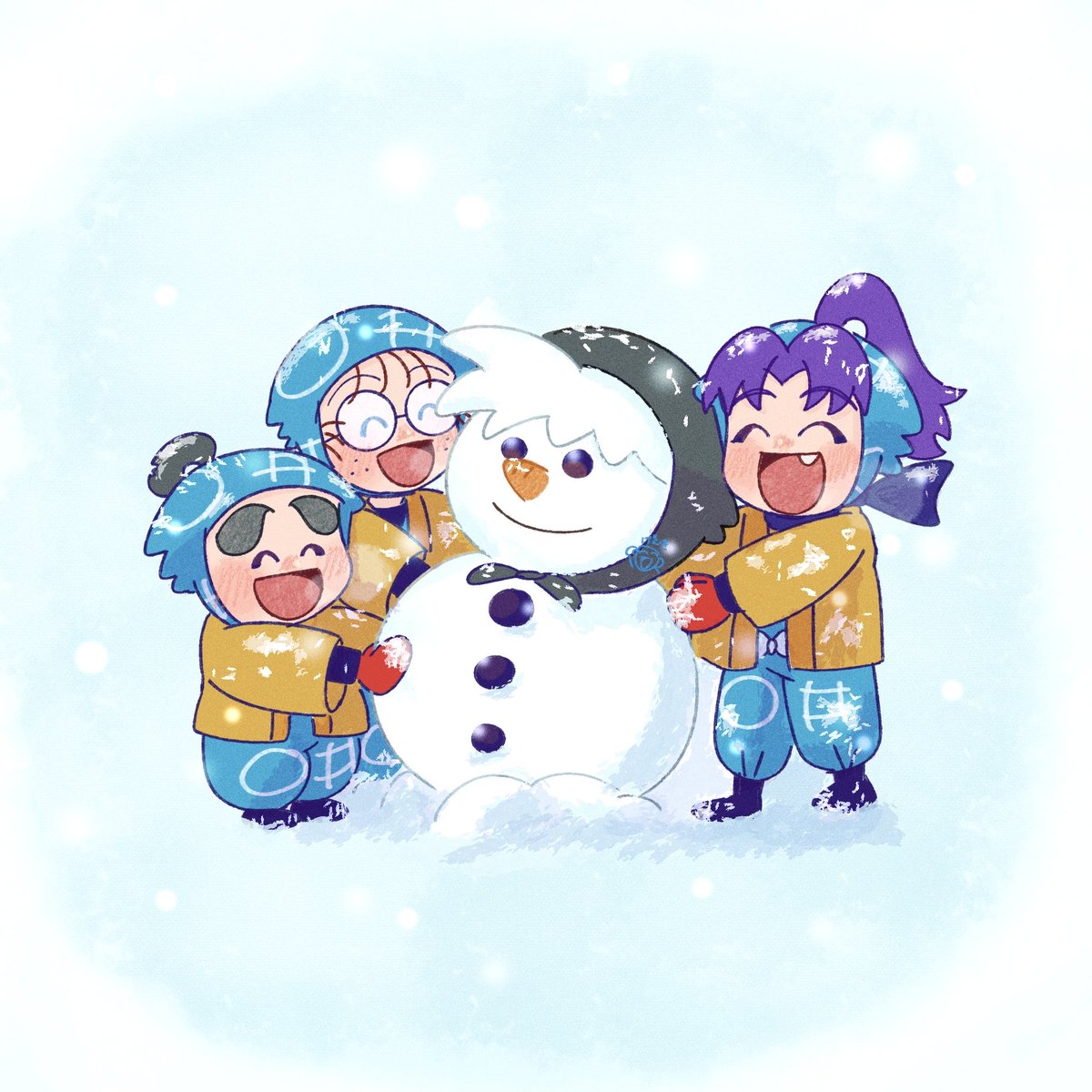 ⛄️｢雪だるま作ったよ〜〜〜！｣⛄️