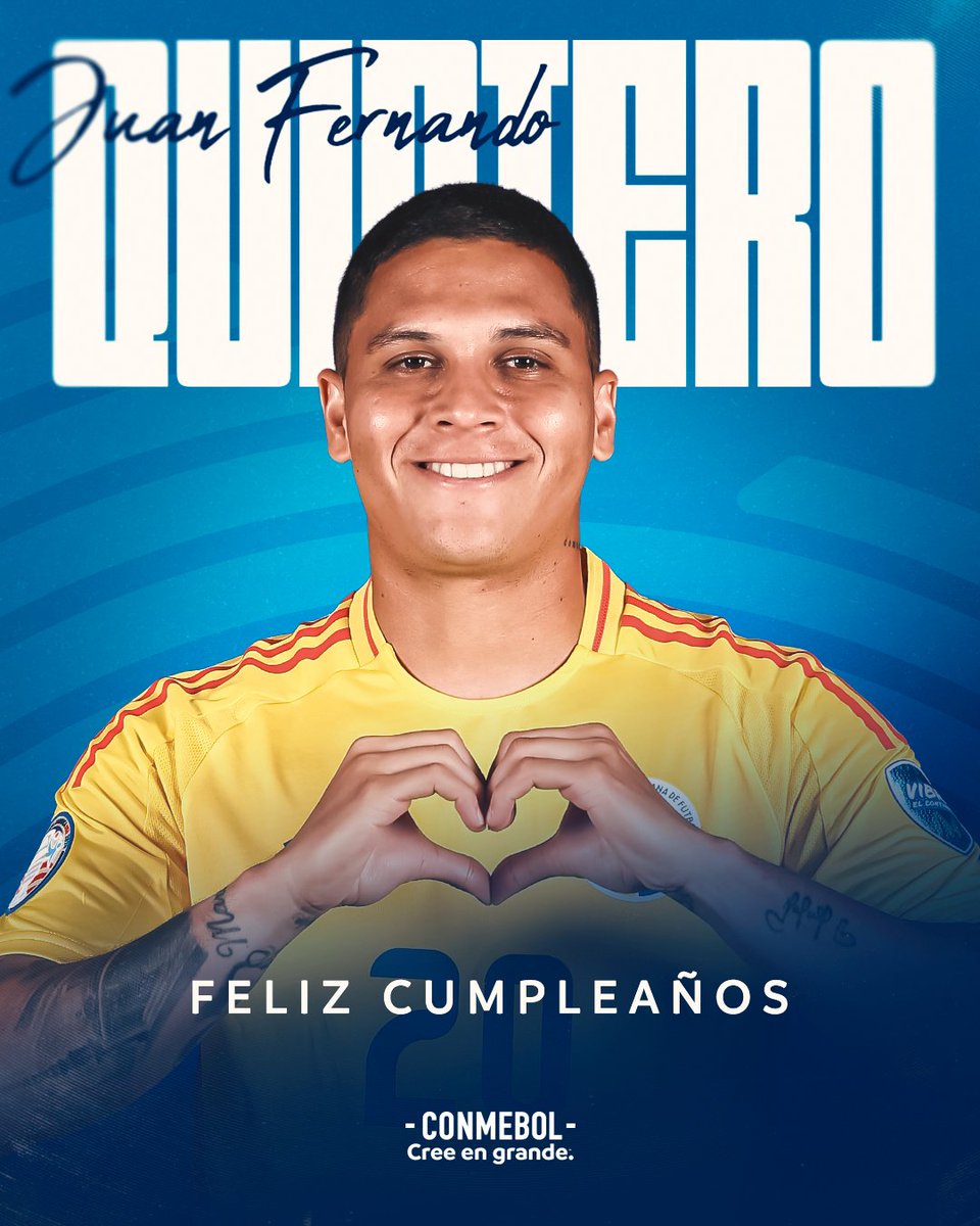 CONMEBOL's tweet photo. ¡Un jugador distinto con goles inolvidables! 👏🎂
 
#CreeEnGrande https://t.co/OKSvIuXhKp