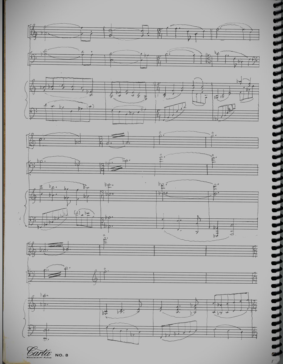 dowcarpenter's tweet photo. Latest progress on the piano trio--it's getting there. Check out that tenor clef in the upper right-hand corner! (I know, I need to get out more...) https://t.co/0NOySwJlXL