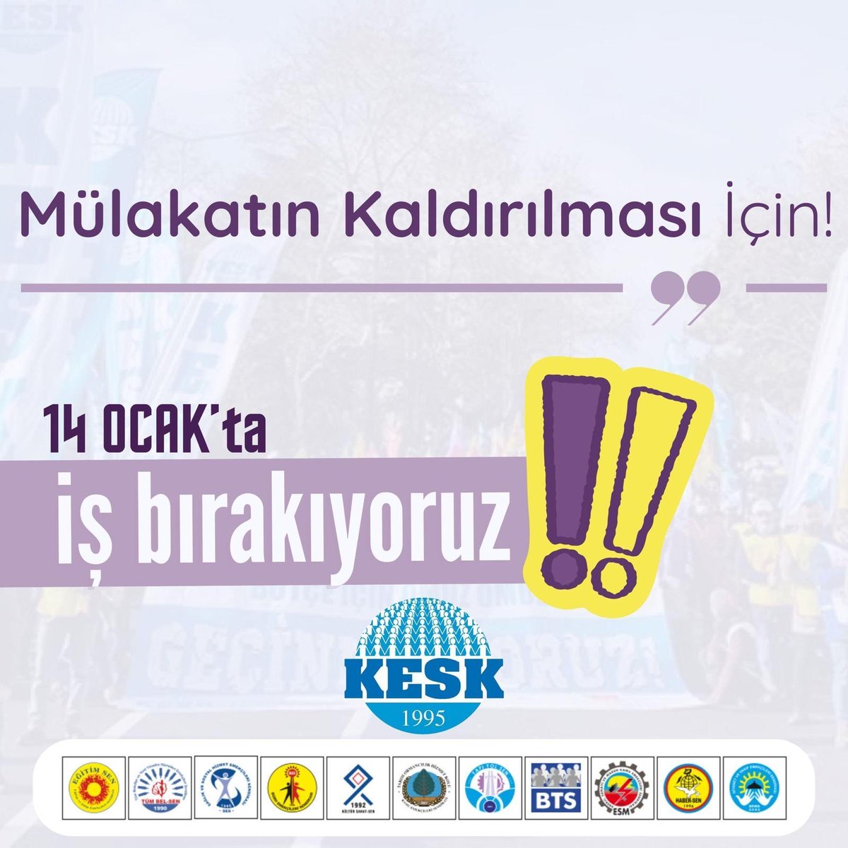 Mülakatın kaldırılması için #İşBırakıyoruz!