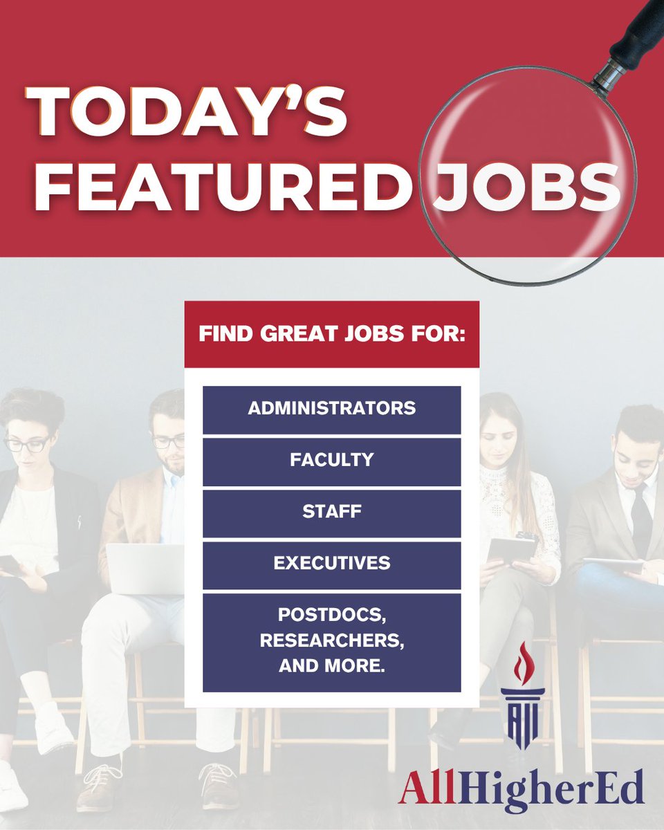 Every role contributes to student success. Every career makes an impact. Explore where your skills fit in higher education and start your next chapter today:  zurl.co/PZvWo

#allhighered #higheredjobs #highereducation #college #university #faculty #hiring #work #career