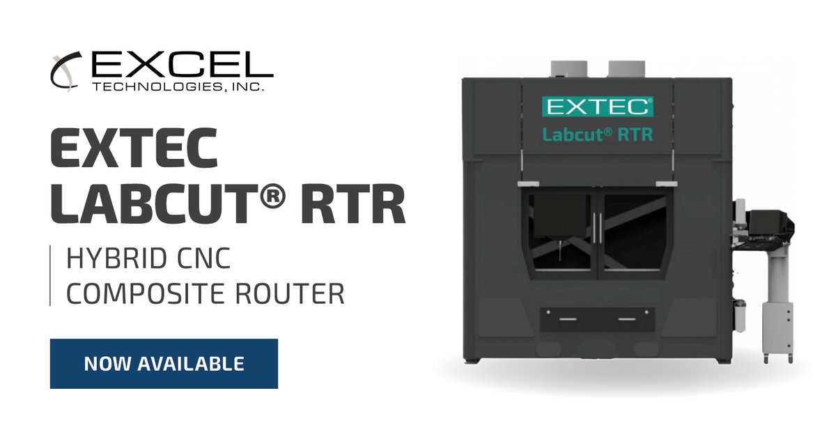 ExcelTechInc's tweet image. Discover the Extec Labcut®️ RTR Hybrid CNC Composite Router! 

Designed for unmatched surface finish and dimensional control, the #LabcutRTR prepares highly accurate #composite specimens. 

Now available at: shorturl.at/eNp1T

#Composites #Labcut #Extec #Excel