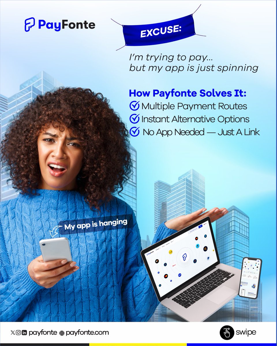 payfonte's tweet photo. Every business owner has heard at least one of these excuses.
Some are familiar. Some are frustrating.

We decided to break down 5 common payment excuses and show how Payfonte helps you move from stories to instant confirmation.

To get started tap the link in our bio.
#Payfonte https://t.co/JvGffmClA1