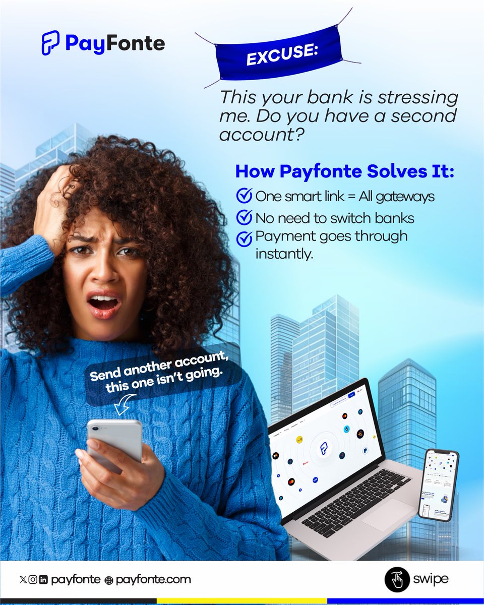 payfonte's tweet photo. Every business owner has heard at least one of these excuses.
Some are familiar. Some are frustrating.

We decided to break down 5 common payment excuses and show how Payfonte helps you move from stories to instant confirmation.

To get started tap the link in our bio.
#Payfonte https://t.co/JvGffmClA1